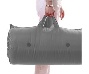 Matelas futon de voyage coton gris clair 70x190 - Gris - Garantie 5 ans - Terre de Nuit