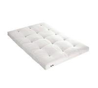 Matelas futon écru en coton 140x190 - Ecru - Garantie 5 ans - Terre de Nuit