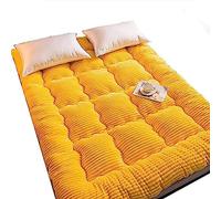Matelas futon en mousse à mémoire de forme coton et cachemire au lait | Plusieurs tailles multicolores for lit d'invité de camping de voyage : coussin de sol portable(150x200cm gelb,150x200cm)