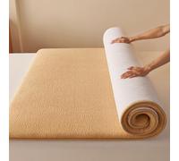 Matelas Futon Japonais Pliable 80x190,90x190/200,100x200,140x190/200,160x190/200cm Tatami Matelas de Sol Portable Épais Tatami Tapis de Couchage Pliable et Enroulable pour Dortoir(140x190cm,Brown B)