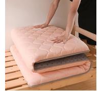 Matelas Futon Japonais Pliable - Tapis Tatami Portable pour Voyage et Camping, Taille 80x190 cm, Simple, Couleur Rose