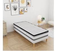 Matelas Grand Confort 70x190 cm | Hauteur 22cm | Hypoallergénique| Aération optimisée | Antibactérien et Antiacarien | Confort