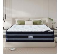 Matelas hybride 140x190 cm, épaisseur 26 cm,mousse à mémoire de forme+ressorts ensachés, 7 zones de confort, fermeté moyenne