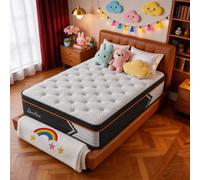 Matelas hybride 90x200 cm medium ferme, 1 place avec mousse à mémoire de forme et gel rafraîchissant, Surmatelas intégré, Sans fibre de verre FERMETÉ H3 : Conçu à l'aide des meilleurs matériaux et de 