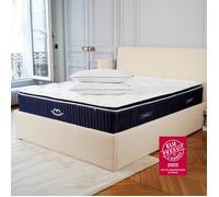 Matelas hybride 90x200cm mémoire de forme & oreillers Fluffy 50x70cm - Pack Douceur - Morphea