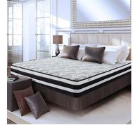Matelas Hybride de Luxe 160x200 cm, Épais 28cm, Fermeté moyenne, Mousse à mémoire de Forme, 10 Zones Confort, Respirante, Durable