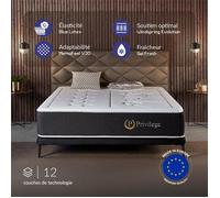 Matelas Hybride Privilège 180x200 - 30 cm - Ressorts Ensachés + Mémoire de Forme Premium - Soutien Durable - Maintien Durable du Dos