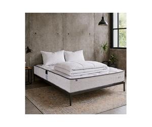 Matelas Iris Mousse Haute Densité 20cm Ferme 140x200 cm Réversible - Ensemble avec oreiller(s) et couette