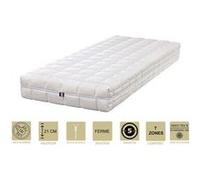 Matelas latex 70% naturel + alèse 90x200 x 21 cm ferme - spécial sommier electrique - déhoussable housse lavable - 7 zones de confort - ame poli latt G