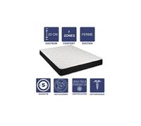 Matelas Latex 80 Kg/m3 + Aertech+ 35 Kg/m3 + Alèse 100x200 x 20 cm Ferme 7 Zones de Confort - Très Respirant