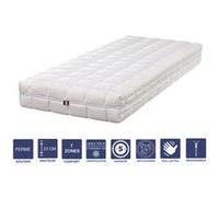 Matelas Latex Naturel 100x200 x 23 cm Ferme + Oreiller Visco + Alèse - Tissu 100% Coton - Déhoussable Housse Lavable - 7 Zones de Confort - Noyau Poli Lattex HR Dernière Génération - Très Respirant G