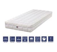 Matelas Latex Naturel 120x190 x 23 cm Très Ferme + Oreiller Visco - Tissu 100% Coton - Spécial Sommier Electrique - Déhoussable Housse Lavable - 7 Zones de Confort - Noyau Poli Lattex HR Dernière Géné