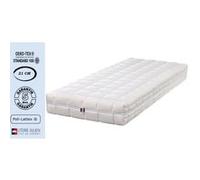 Matelas Latex Naturel 120x200 x 21 cm Ferme + Oreiller Visco - Spécial Sommier Electrique - Déhoussable Housse Lavable - 7 Zones de Confort - Noyau Poli Lattex HR Dernière Génération - Très Respirant 