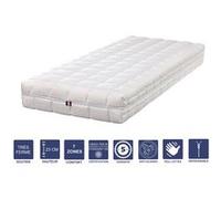Matelas Latex Naturel 120x200 x 23 cm Très Ferme + Oreiller Visco - Tissu 100% Coton - Déhoussable Housse Lavable - 7 Zones de Confort - Noyau Poli Lattex HR Dernière Génération - Très Respirant G