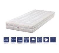 Matelas Latex Naturel 140x190 x 23 cm Très Ferme - Tissu 100% Coton - Spécial Sommier Electrique - Déhoussable Housse Lavable - 7 Zones de Confort - Noyau Poli Lattex HR Dernière Génération - Très Res