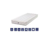 Matelas Latex Naturel + Alèse 120x190 x 23 cm Très Ferme - Tissu 100% Coton - Spécial Sommier Electrique - Déhoussable Housse Lavable - 7 Zones de