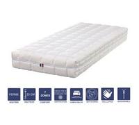 Matelas Latex Naturel + Alèse 90x190 x 23 cm Ferme - Tissu 100% Coton - Spécial Sommier Electrique - Déhoussable Housse Lavable - 7 Zones de Confort - Noyau Poli Lattex HR Dernière Génération - Très R
