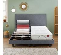 Matelas lit électrique en ressorts ensachés et mémoire de forme Epeda Balade - 2x90x200 G