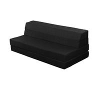 Matelas lit Fauteuil futon Pliable Pliant - Noir - Mousse - 140x190cm