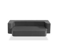 Matelas lit futon DORMALIT - Kma-Lit Pliant 90x190 - Épaisseur 24 cm - Gris - Mousse polyuréthane HR - 1 place