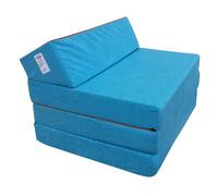 Natalia Spzoo Matelas lit Fauteuil futon Pliable Pliant Choix des Couleurs - Longueur 200 cm (30955-bleu)