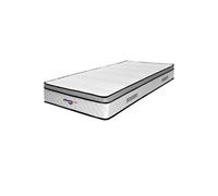 Matelas marie a ressorts ensaches + 4 cm memoire de forme 80 kg/m3 - 90x190 hauteur +/- 26 cm - accueil moelleux - soutien ferme - 7 zones de confort