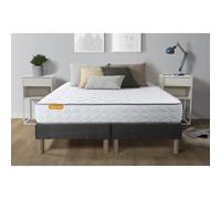 Matelas Memoire de forme 180x200 + double sommiers gris 90x200 Memo
