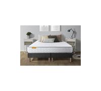 Matelas Mémoire de forme 180x200 + double sommiers gris 90x200 Memo