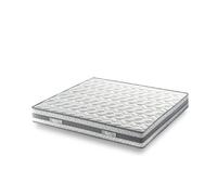 Matelas Mémoire de Forme 60 Kg/m3 80x190 x 21 cm Très Ferme - 7 Zones de Confort - Noyau Aertech+ 35 Kg/m3 HR Dernière Génération - Très Respirant Blanc