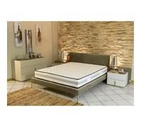 Matelas Mémoire de Forme 60 Kg/m3 + Alèse 140x190 x 23 cm Ferme - 7 Zones de Confort - Noyau Poli Lattex HR Dernière Génération - Très Respirant Blanc