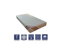 Matelas Mémoire de Forme 60 Kg/m3 + Alèse 70x190 x 21 cm Ferme - Spécial Sommier Electrique - 5 Zones de Confort - Noyau Aertech+ 35 Kg/m3 HR