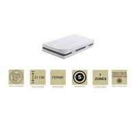 Matelas mémoire de forme 62 kg/m3 120x200 x 21 cm ferme - 7 zones de confort - noyau aertech+ 35 kg/m3 hr haute densité - hypoallergénique G