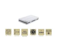 Matelas Mémoire de Forme 62 Kg/m3 120x200 x 21 cm Très Ferme - 7 Zones de Confort - Noyau Aertech+ 35 Kg/m3 HR Haute Densité - Hypoallergénique