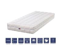 Matelas Mémoire de Forme 80x200 x 23 cm Ferme - Spécial Sommier Electrique - Déhoussable Housse Lavable - 7 Zones de Confort - Noyau Poli Lattex HR Dernière Génération - Très Respirant