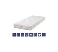 Matelas Mémoire de Forme + Alèse 70x190 x 23 cm Ferme + Oreiller Visco - Spécial Sommier Electrique - Déhoussable Housse Lavable - 7 Zones de Confort