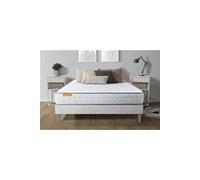 Matelas Mémoire de forme + sommier kit blanc 140x200 Memo