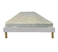 Matelas Mina+Sommier Gregory Blanc 120x190x19,5cm-2 Faces : Souple et Très ferme-Tissu a l'Aloe Vera G