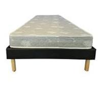 Matelas Mina+Sommier Gregory Noir 70x190x19,5cm-2 Faces : Souple et Très ferme-Tissu a l'Aloe Vera G