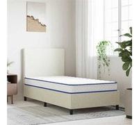 vidaXL Matelas mousse à mémoire de forme 100x200x17 cm Blanc accueil ferme soutien mi-ferme 5 zones