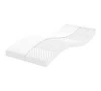 vidaXL Matelas en mousse 100x200 cm 7 zones, dureté 20 ILD, accueil souple, blanc