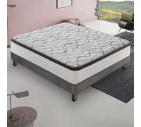 Matelas Mousse 135x190 cm DELUXE - Epaisseur 20 Cm - Réversible - Côté Été/hiver