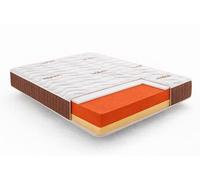 Matelas mousse 135x200 cm accueil moelleux soutien ferme epaisseur 19 cm 7 zones