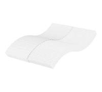 vidaXL Matelas en mousse Blanc 140x220 cm, accueil ferme, soutien moelleux, 17 cm, 5 zones, H2/H3