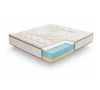 Matelas mousse 150x200 Imperial Cachemire, 25 cm, confort multizone, accueil moelleux, ferme, anti-acarien et hypoallergénique