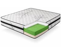 Matelas mousse 160x190 cm accueil moelleux soutien ferme epaisseur 19 cm 7 zones