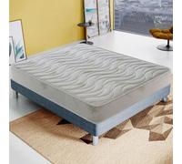Matelas Mousse 160x190 cm ALOE - Epaisseur 25 Cm - Réversible - Côté Été/hiver