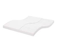 vidaXL Matelas en mousse 160x210 cm blanc – 7 zones – épaisseur 10 cm – dureté 20 ILD