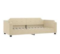 vidaXL Lit de repos en tissu crème 80x200 cm sans matelas