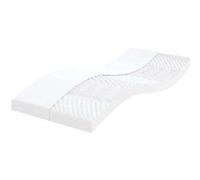 vidaXL Matelas en mousse 80 x 210 cm épaisseur 10 cm 7 zones Dureté 20 ILD Blanc