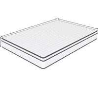 Matelas, mousse haute densité, tissu respirant, Blanc - 140 x 190 x 25 cm